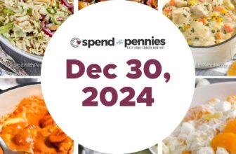 Weekly Meal Plan Dec 30, 2024