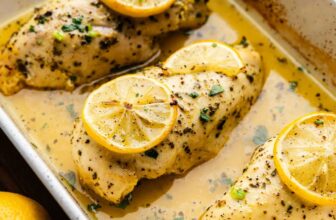 Straightforward Lemon Herb Baked Hen Breast